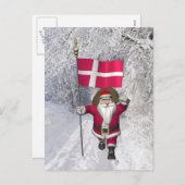Sinterklaas met aftekening van Denemarken Dannebro Feestdagenkaart (Voorkant / Achterkant)