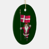 Sinterklaas met aftekening van Denemarken Dannebro Keramisch Ornament (Rechts)
