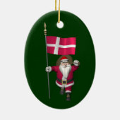 Sinterklaas met aftekening van Denemarken Dannebro Keramisch Ornament (Achterkant)