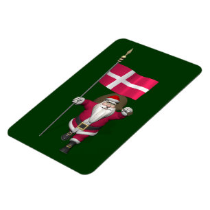 Sinterklaas met aftekening van Denemarken Dannebro Magneet