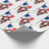 Sinterklaas met aftekening van Frankrijk Cadeaupapier (Hoek)