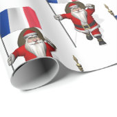 Sinterklaas met aftekening van Frankrijk Cadeaupapier (Rol Hoek)