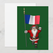 Sinterklaas met aftekening van Frankrijk Feestdagenkaart (Voorkant / Achterkant)