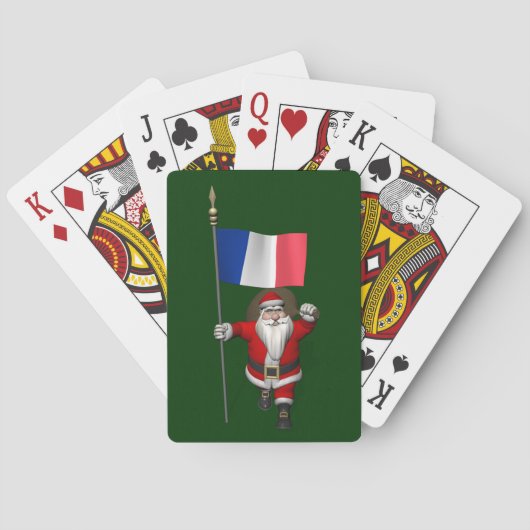 Sinterklaas met aftekening van Frankrijk Speelkaarten (Achterkant)