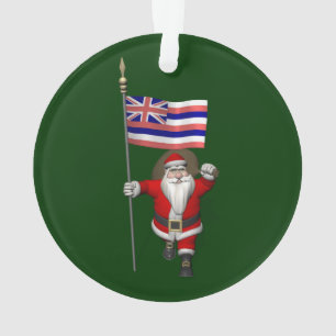 Sinterklaas met aftekening van Hawaii Ornament