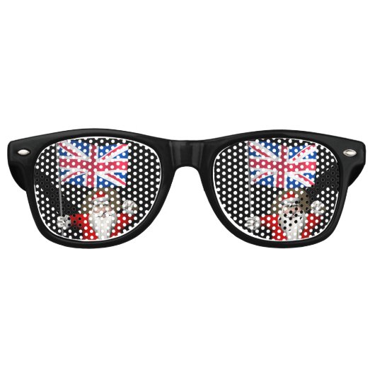 Sinterklaas met aftekening van het Verenigd Konink Retro Zonnebril (Voorkant)