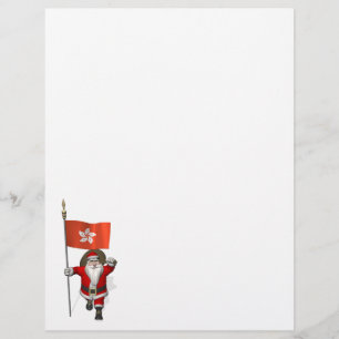 Sinterklaas met aftekening van Hongkong