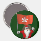 Sinterklaas met aftekening van Hongkong Magneet (Voorkant / Achterkant)
