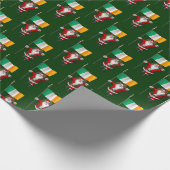 Sinterklaas met aftekening van Ierland Cadeaupapier (Hoek)