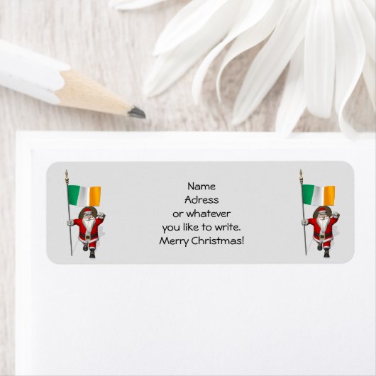 Sinterklaas met aftekening van Ierland Etiket (Insitu)