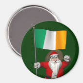 Sinterklaas met aftekening van Ierland Magneet (Voorkant / Achterkant)