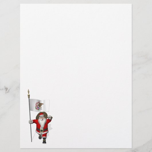 Sinterklaas met aftekening van Illinois (Voorkant)