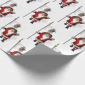 Sinterklaas met aftekening van Illinois Cadeaupapier (Hoek)