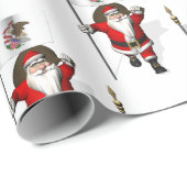 Sinterklaas met aftekening van Illinois Cadeaupapier (Rol Hoek)