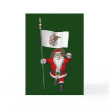 Sinterklaas met aftekening van Illinois