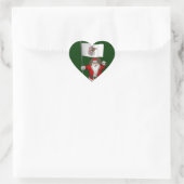 Sinterklaas met aftekening van Illinois Hart Sticker (Tas)