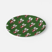 Sinterklaas met aftekening van Illinois Papieren Bordje (Gekanteld)