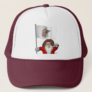 Sinterklaas met aftekening van Illinois Trucker Pet