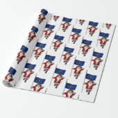 Sinterklaas met aftekening van Indiana Cadeaupapier (Uitgerold)
