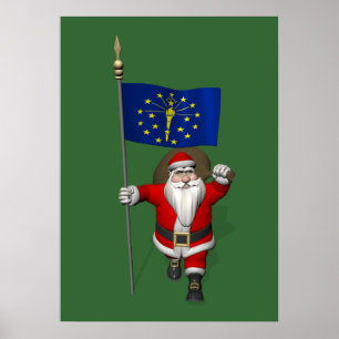 Sinterklaas met aftekening van Indiana Poster