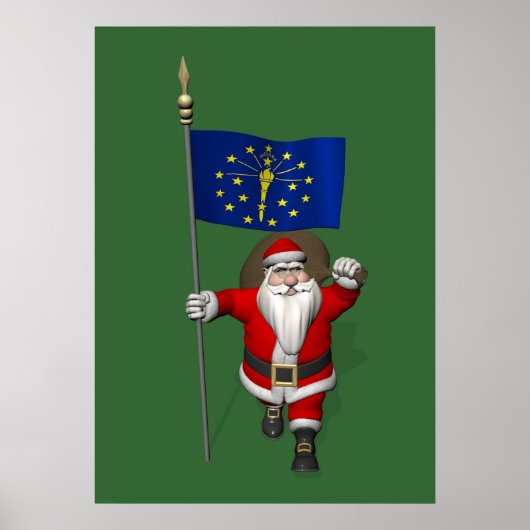 Sinterklaas met aftekening van Indiana Poster (Voorkant)