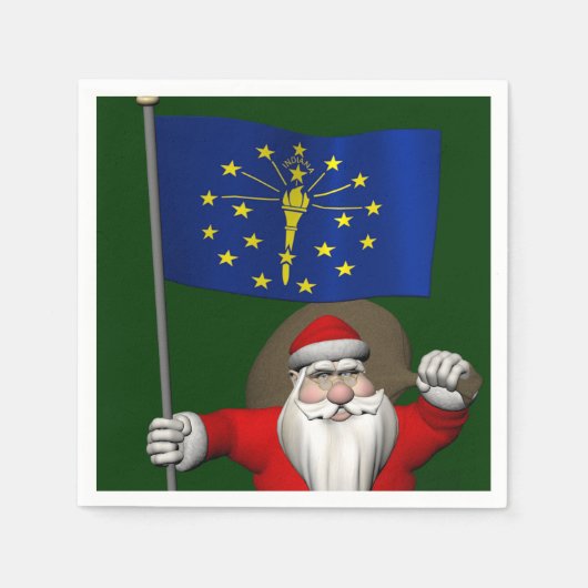 Sinterklaas met aftekening van Indiana Servetten (Voorkant)