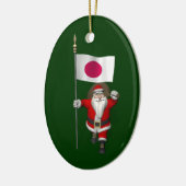 Sinterklaas met aftekening van Japan Keramisch Ornament (Links)