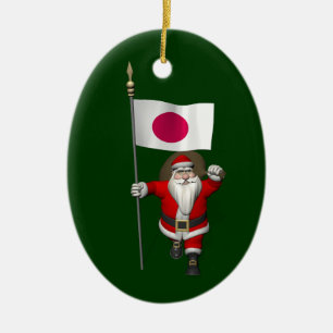 Sinterklaas met aftekening van Japan Keramisch Ornament