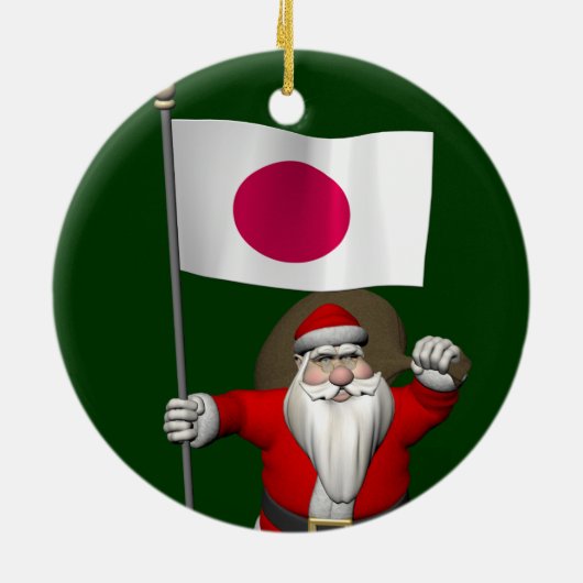 Sinterklaas met aftekening van Japan Keramisch Ornament (Achterkant)