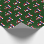 Sinterklaas met aftekening van Kroatië Cadeaupapier (Hoek)