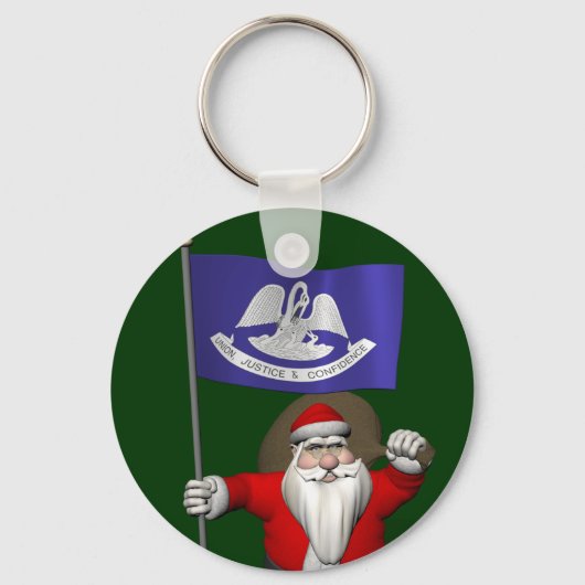 Sinterklaas met aftekening van Louisiana Sleutelhanger (Voorkant)