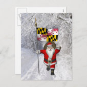 Sinterklaas met aftekening van Maryland Feestdagenkaart (Voorkant / Achterkant)