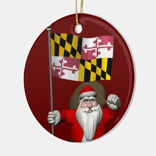 Sinterklaas met aftekening van Maryland Keramisch Ornament (Links)