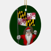 Sinterklaas met aftekening van Maryland Keramisch Ornament (Rechts)