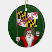 Sinterklaas met aftekening van Maryland Keramisch Ornament (Links)