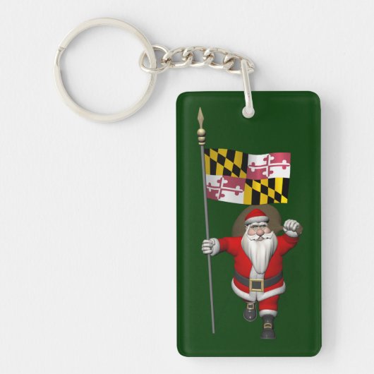 Sinterklaas met aftekening van Maryland Sleutelhanger (Voorkant)