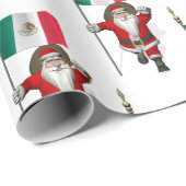 Sinterklaas met aftekening van Mexico Cadeaupapier (Rol Hoek)
