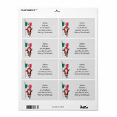 Sinterklaas met aftekening van Mexico Etiket (Full Sheet)