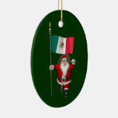 Sinterklaas met aftekening van Mexico Keramisch Ornament (Rechts)