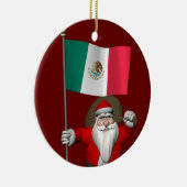 Sinterklaas met aftekening van Mexico Keramisch Ornament (Rechts)