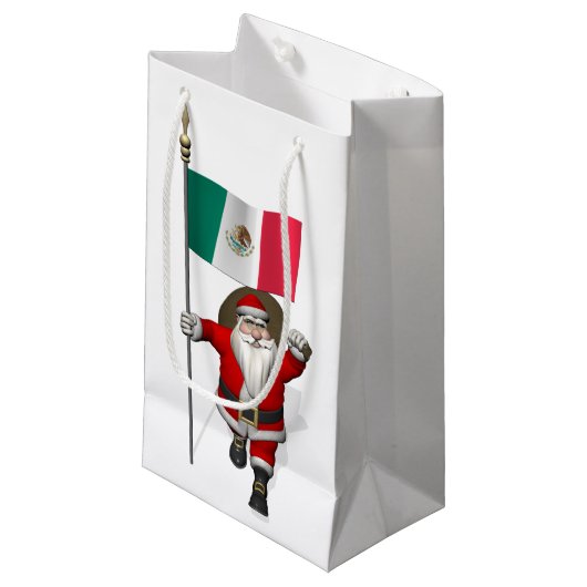 Sinterklaas met aftekening van Mexico Klein Cadeauzakje (Voorkant Gekanteld)