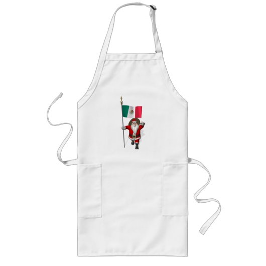 Sinterklaas met aftekening van Mexico Lang Schort (Voorkant)