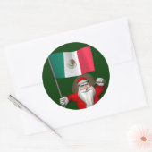 Sinterklaas met aftekening van Mexico Ronde Sticker (Envelop)