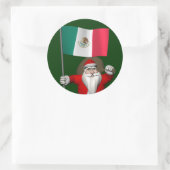 Sinterklaas met aftekening van Mexico Ronde Sticker (Tas)