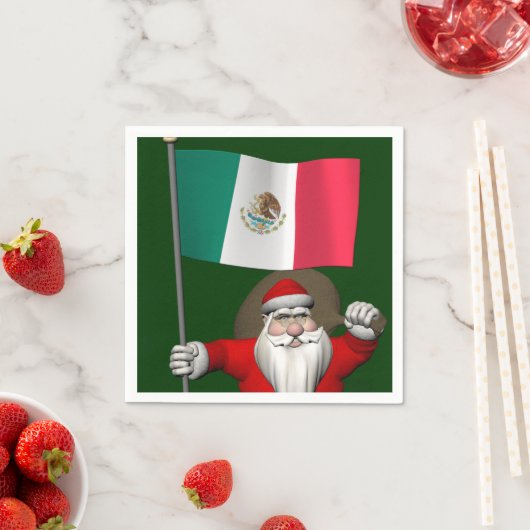 Sinterklaas met aftekening van Mexico Servetten (Insitu)