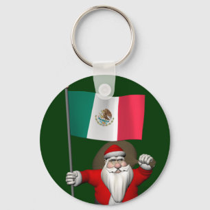 Sinterklaas met aftekening van Mexico Sleutelhanger