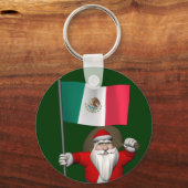 Sinterklaas met aftekening van Mexico Sleutelhanger (Voorkant)