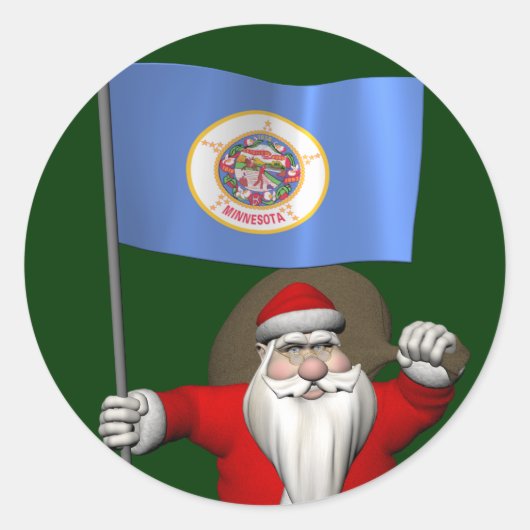 Sinterklaas met aftekening van Minnesota Sticker (Voorkant)
