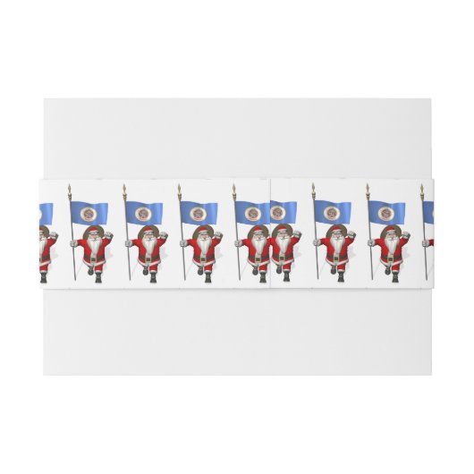 Sinterklaas met aftekening van Minnesota Uitnodigingen Wikkel (Achterkant Voorbeeld)