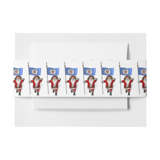 Sinterklaas met aftekening van Minnesota Uitnodigingen Wikkel (Voorkant Voorbeeld)